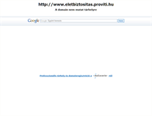 Tablet Screenshot of eletbiztositas.proviti.hu